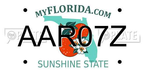 AAR07Z Florida License Plate