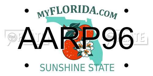 AARP96 Florida License Plate