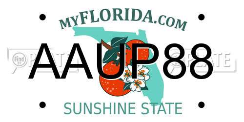 AAUP88 Florida License Plate