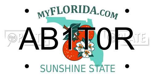 AB1T0R Florida License Plate