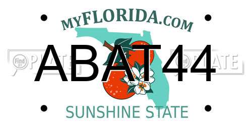 ABAT44 Florida License Plate