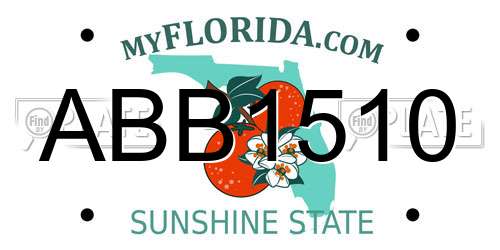 ABB1510 Florida License Plate