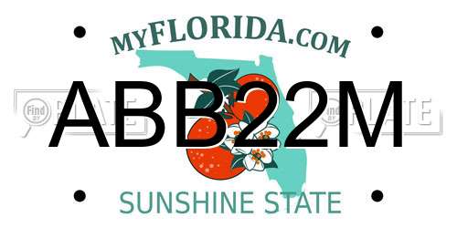 ABB22M Florida License Plate