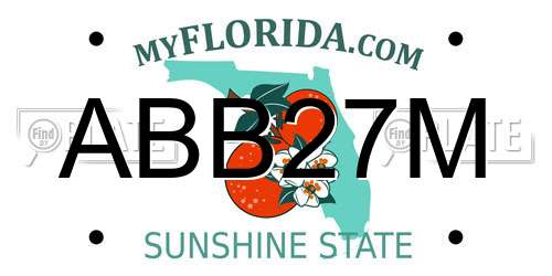 ABB27M Florida License Plate
