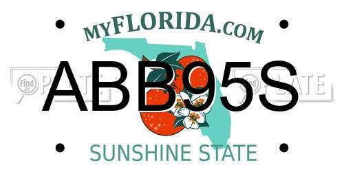 ABB95S Florida License Plate