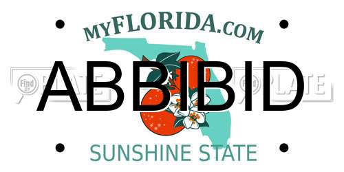 ABBIBID Florida License Plate