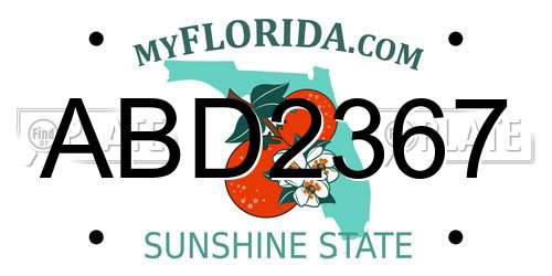 ABD2367 Florida License Plate