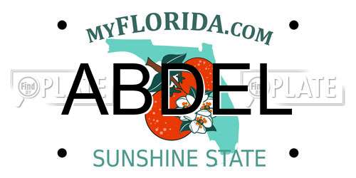 ABDEL Florida License Plate
