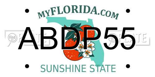 ABDP55 Florida License Plate