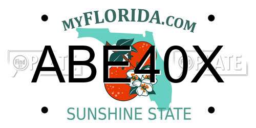 ABE40X Florida License Plate