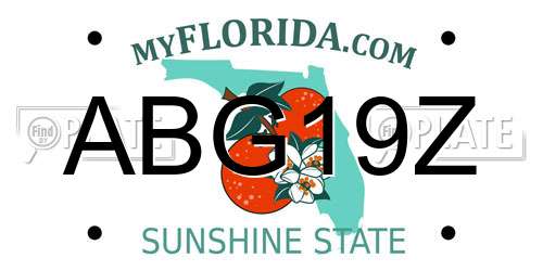 ABG19Z Florida License Plate