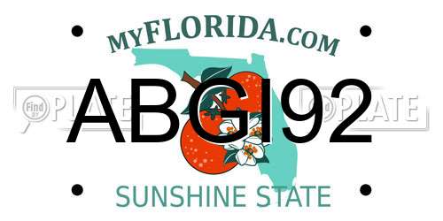 ABGI92 Florida License Plate