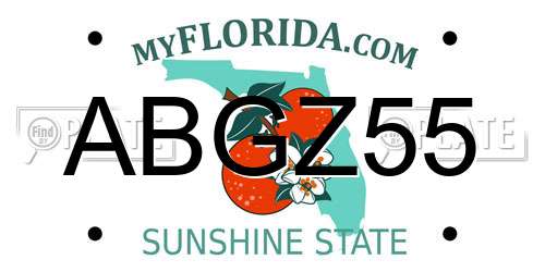 ABGZ55 Florida License Plate