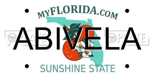ABIVELA Florida License Plate