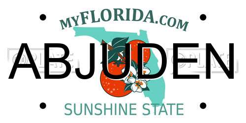 ABJUDEN Florida License Plate