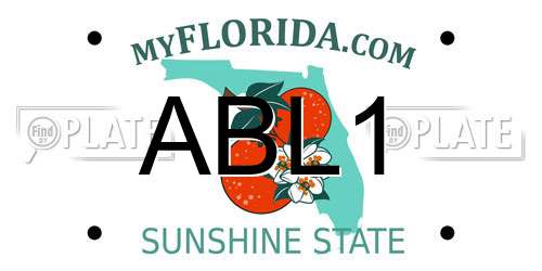 ABL1 Florida License Plate