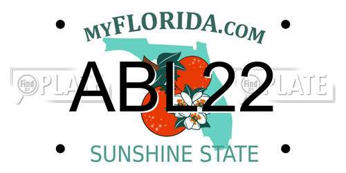 ABL22 Florida License Plate