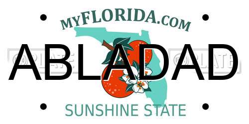 ABLADAD Florida License Plate