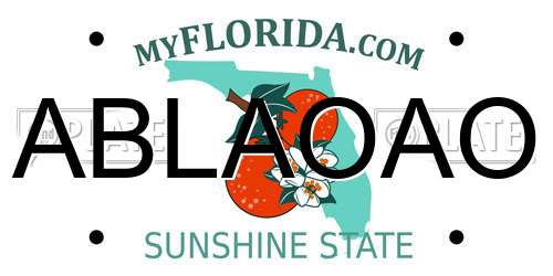 ABLAOAO Florida License Plate