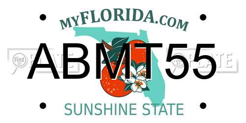 ABMT55 Florida License Plate