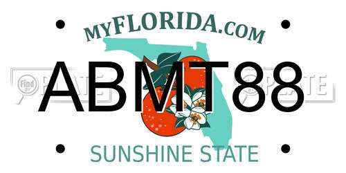 ABMT88 Florida License Plate