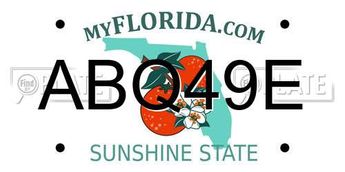 ABQ49E Florida License Plate