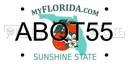 ABQT55 Florida License Plate