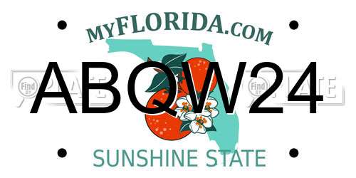 ABQW24 Florida License Plate