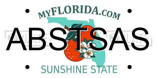 ABSTSAS Florida License Plate