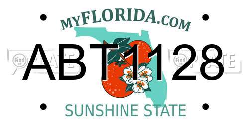 ABT1128 Florida License Plate