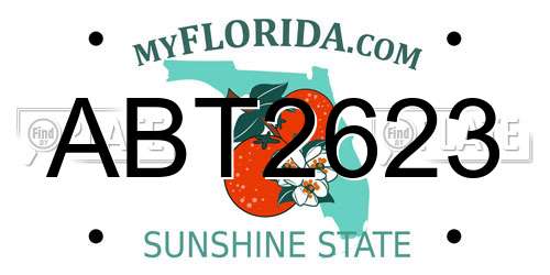 ABT2623 Florida License Plate