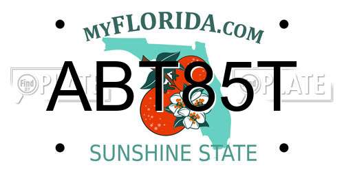 ABT85T Florida License Plate
