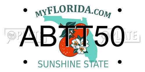 ABTT50 Florida License Plate