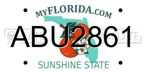 ABU2861 Florida License Plate