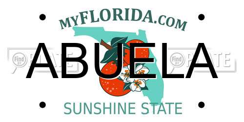 ABUELA Florida License Plate