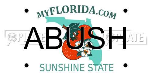 ABUSH Florida License Plate