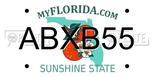 ABXB55 Florida License Plate