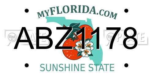 ABZ1178 Florida License Plate
