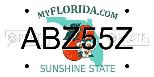ABZ55Z Florida License Plate