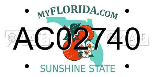 AC02740 Florida License Plate