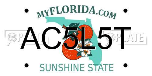 AC5L5T Florida License Plate