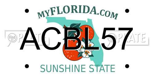 ACBL57 Florida License Plate