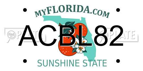 ACBL82 Florida License Plate