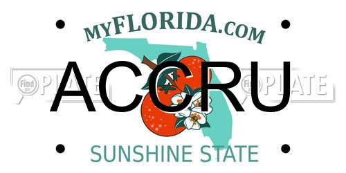 ACCRU Florida License Plate