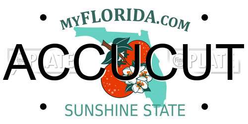 ACCUCUT Florida License Plate