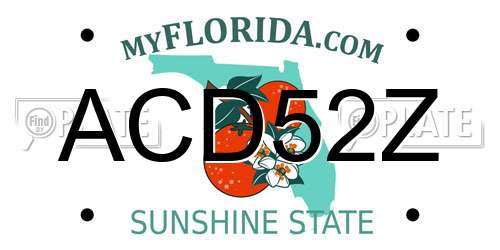 ACD52Z Florida License Plate
