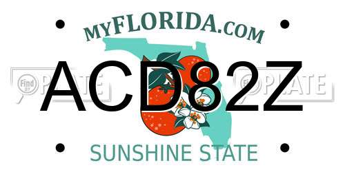 ACD82Z Florida License Plate