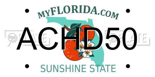 ACHD50 Florida License Plate