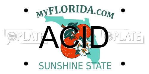 ACID Florida License Plate