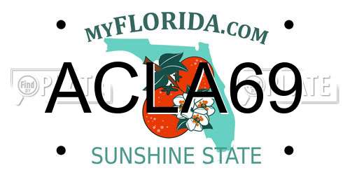 ACLA69 Florida License Plate